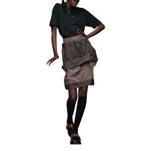 Maison Margiela Deconstructed Light Grey Layered Skirt Size 38 IT / US 2